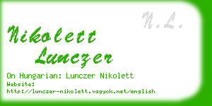 nikolett lunczer business card